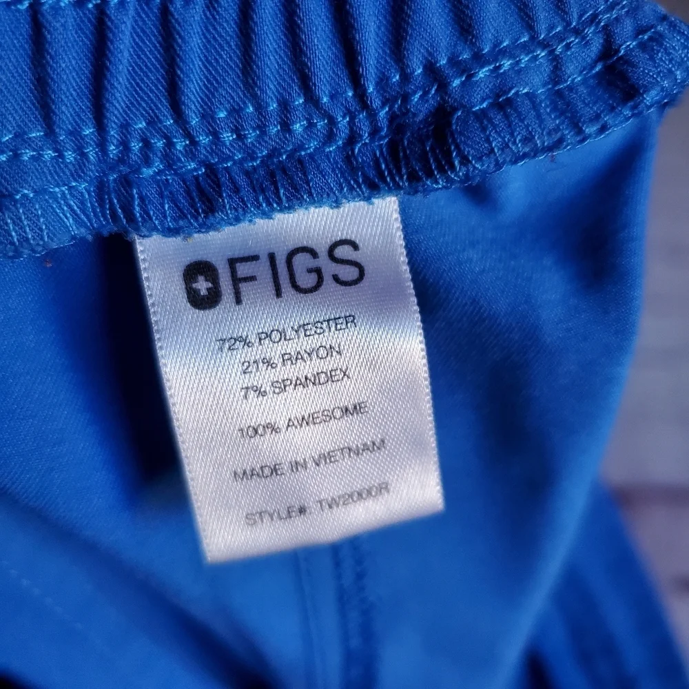 Figs Technical Collection Blue Scrub Pants Straight-Leg TW2000 R Size Medium
